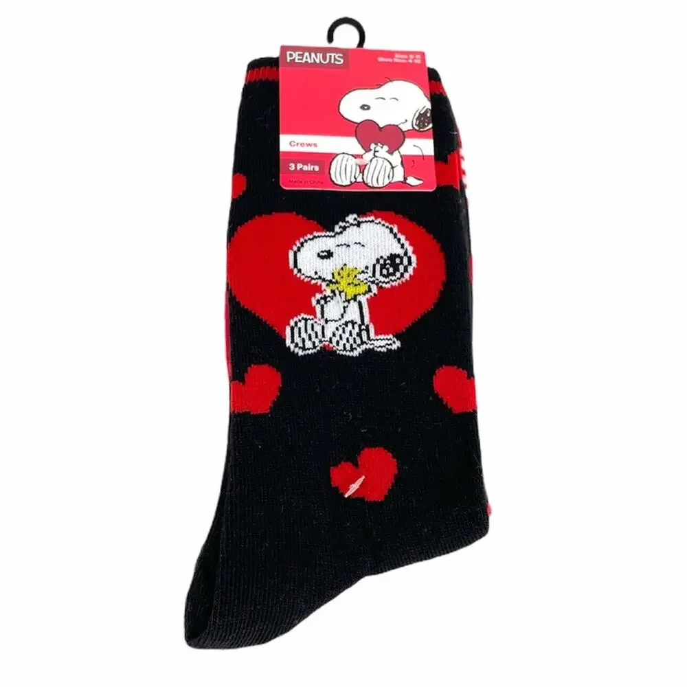 Peanuts Snoopy and Woodstock Valentine’s Socks